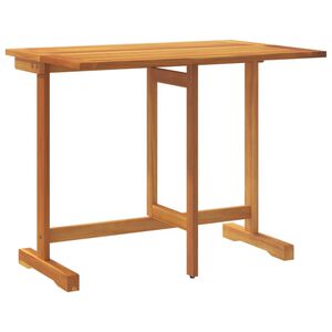 vidaXL Balcony Table Brown Solid Acacia wood Medium Foldable