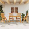 vidaXL 5 Piece Patio Dining Set 55.1"x31.5"x29.1" Solid Wood Acacia
