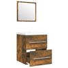 vidaXL Sink Cabinet With Basin Set of 2 Smoked oak, White