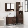vidaXL Bathroom Furniture Set Brown Oak Engineered wood, Metal Medium