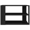 vidaXL Coffee Table Black Engineered wood Small Square Modern