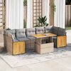 vidaXL Garden Sofa Set Beige, Light Grey