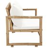 vidaXL Bench Sofa Natural Bamboo Bamboo Standard Durable Outdoor Bench