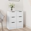 vidaXL Sideboard Set of 2 White Engineered wood Small Sideboard