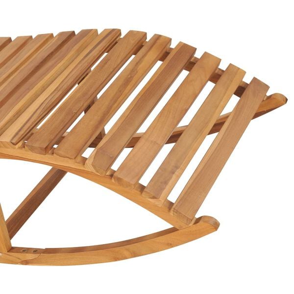vidaXL Sun Lounger Teak Wood Large Modern Design Wooden Sun Lounger