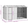 vidaXL Bird Cage Anthracite 169.29 x 81.89 x 97.24 in Galvanised Steel