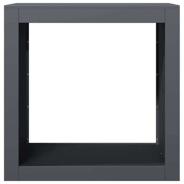 vidaXL Firewood Rack Anthracite 23.6x15.7x23.6" Steel