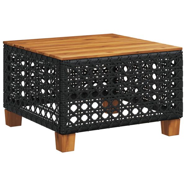 vidaXL Garden Table Black and Brown