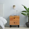 vidaXL Bedside Cabinet Set of 2 Acacia Wood Brown Solid acacia wood, iron