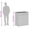 vidaXL Garden Storage Cabinet Beige Poly Rattan Large