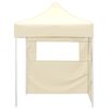 vidaXL Party Tent Cream Powder-coated steel 6.6 x 6.6 ft Foldable