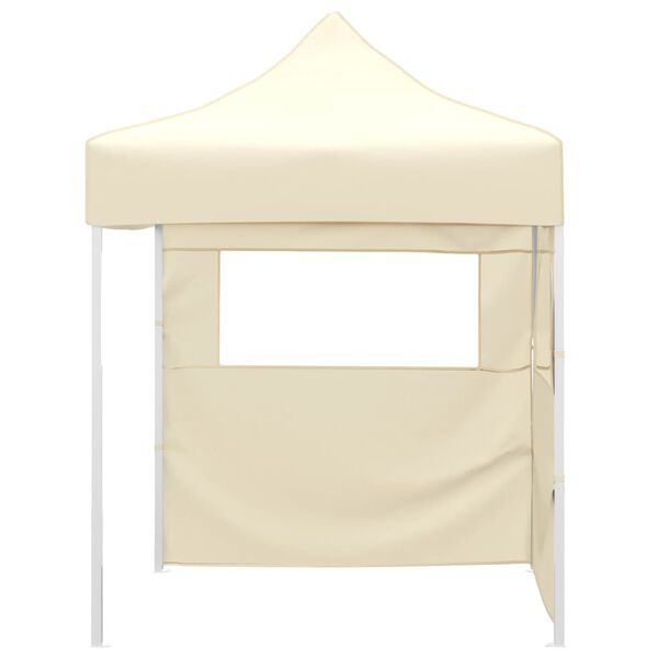 vidaXL Party Tent Cream Powder-coated steel 6.6 x 6.6 ft Foldable