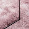 vidaXL Shaggy Rug Dusty Pink 100% Polyester 79x79 in Non-slip