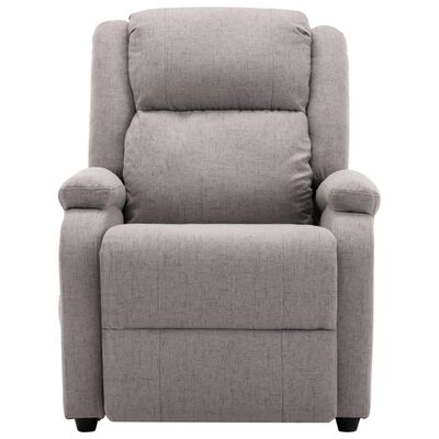Gray fabric single recliner chair facing forward