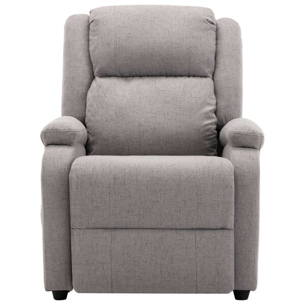 vidaXL Electric Massage Chair Light grey Fabric (100% polyester), metal