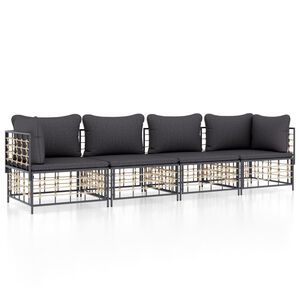 vidaXL Garden Lounge Set Dark Gray