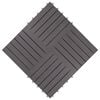 vidaXL Decking Tiles 30 pcs Gray Wash 11.8"x11.8" Solid Acacia Wood