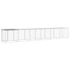 vidaXL Chicken Cage Light Grey Galvanized Steel Large Durable