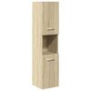 vidaXL Bathroom Furniture Set Sonoma Oak Engineered Wood, Glass