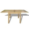 vidaXL Extendable Table Oak Solid Oak, MDF veneer, Plywood Medium