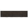 vidaXL Bathroom Countertop Dark Brown 86.6 x 19.7 x (0.8-2.4) " Treated Solid Wood