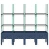 vidaXL Garden Planter Blue grey Polypropylene Large Durable
