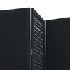 vidaXL Room Divider 6 Panels Black Solid Wood Paulownia