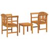 vidaXL Furniture Set with Cushion 3 pcs Natural Solid Acacia Wood