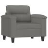 vidaXL Sofa Set Dark grey Microfiber fabric, metal, textilene, plywood