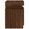 vidaXL Bedside Cabinet Set of 2 Brown oak Engineered wood