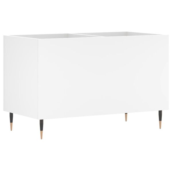 vidaXL Record Cabinet White Engineered wood, Iron Medium Record Cabinet