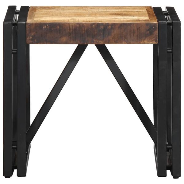 vidaXL Coffee Table Natural wood and black