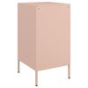 vidaXL Bedside Cabinet Pink Cold-rolled Steel Adjustable Feet