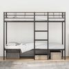 vidaXL Bunk Bed Black Steel and mesh fabric