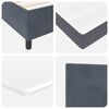 vidaXL Box Spring Bed Dark Grey 78.74 x 78.74 in Polyester