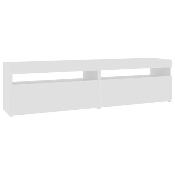 vidaXL TV Cabinet Set of 2 High gloss white Engineered wood TV Cabinet