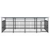 vidaXL Dog Kennel Black Powder-coated steel 80.8 sq ft Durable