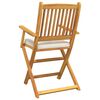 vidaXL Folding Chair 6 pcs White 49 x 57.5 x 92cm Solid Acacia wood