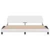 vidaXL Bed Frame White Faux Leather, Metal, Solid Pine Wood, Plywood Full