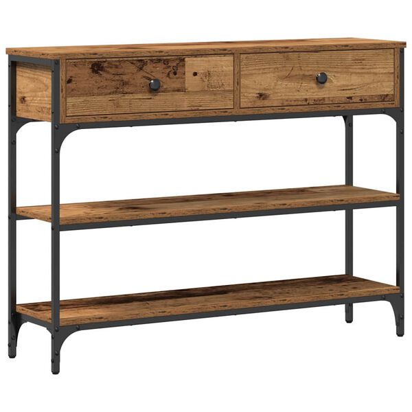vidaXL Console Table Old Wood 72.5 x 25 x 75 cm Engineered Wood
