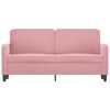 vidaXL 2-Seater Sofa Pink Velvet 55.1 in Modern 2-Seater Sofa