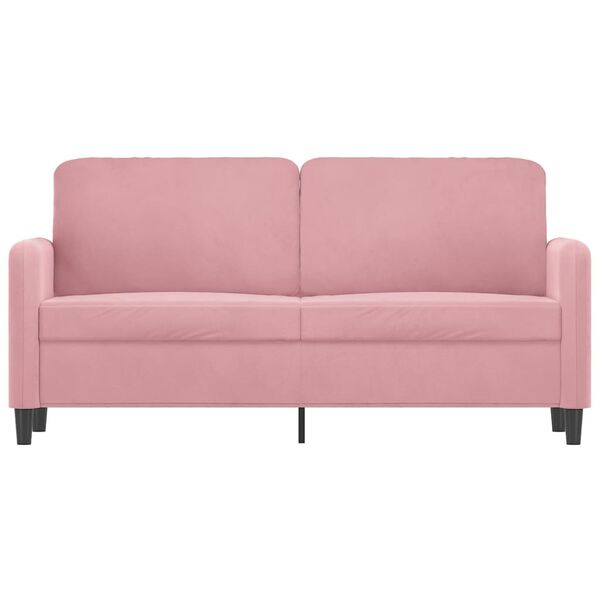 vidaXL 2-Seater Sofa Pink Velvet 55.1 in Modern 2-Seater Sofa