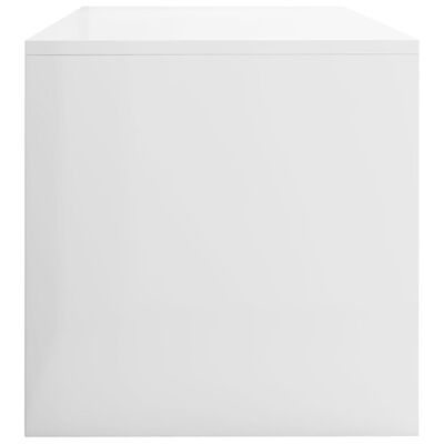 vidaXL TV Stand High Gloss White 31.5" x 15.7" x 15.7" Engineered Wood