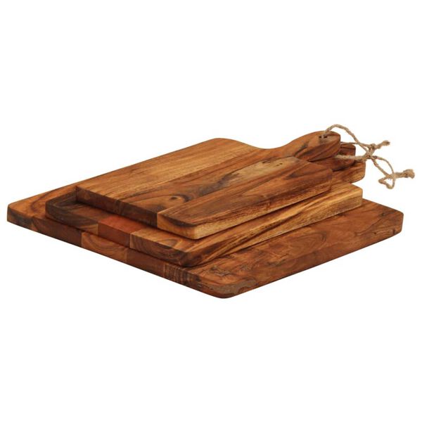 vidaXL Chopping Board 3pcs Solid Wood Acacia