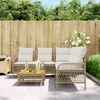 vidaXL Patio Sofa Set Beige