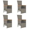 vidaXL Garden Dining Set Gray