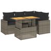 vidaXL Garden Sofa Set Grey