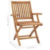 vidaXL Garden Chair Set of 2 Teak