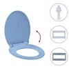 vidaXL Soft-Close Toilet Seat Blue Oval