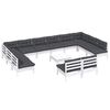 vidaXL Garden Lounge Set White, Anthracite